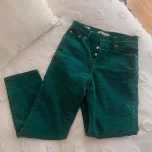 Levi’s Green Corduroy Wedgie Straight Jeans